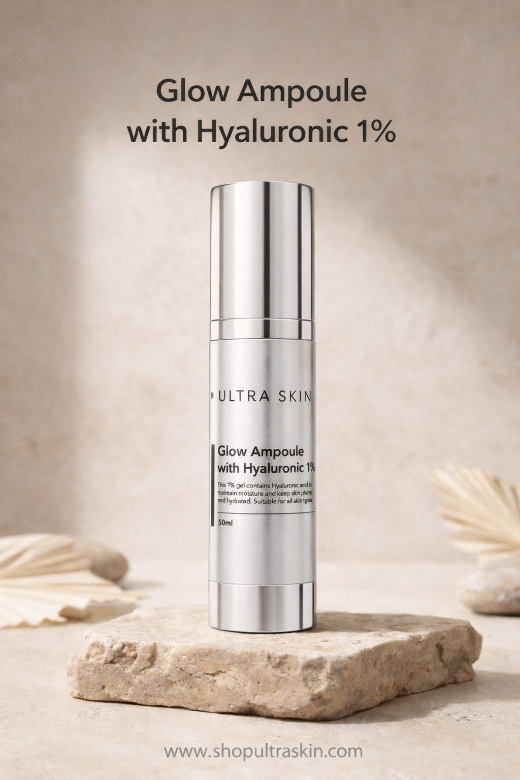 Glow ampoule with hyaluronic 1%